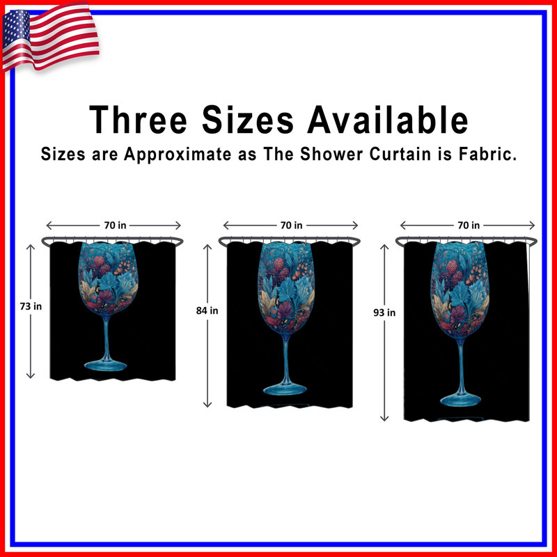 Rideau de douche floral en verre - Boho bohémien, 70in W x 72in H