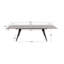 Amsterdam Extendable Glass Top Metal Base Dining Table-91357763