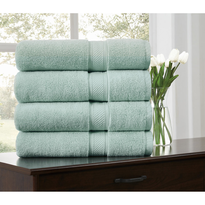  Regal Plush Towel Sets, Sea Mist, Bath Towel - 4 Pack