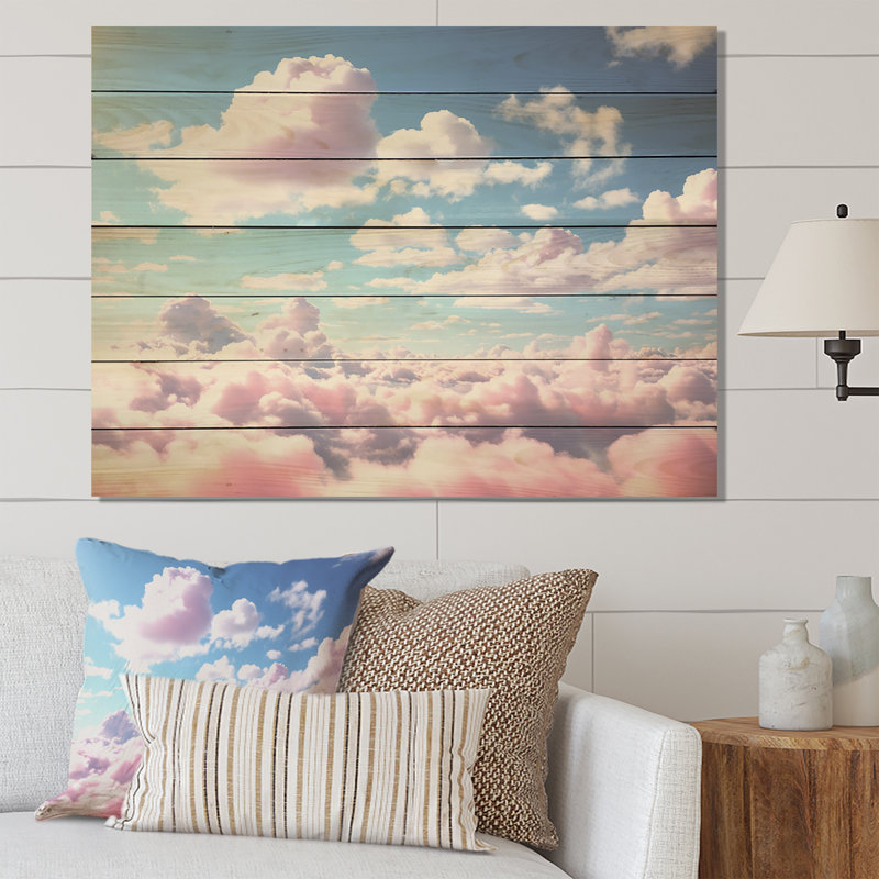 Ciel, ciel, horizon I - impression sur bois, H 10 po x l 20 po