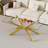 39.37" Rectangle Clear Glass Glass Coffee Table-1640089630