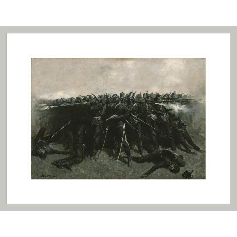 «The Infantry Square» par Frederic Remington, impression giclée sur cadre, H 16,9 po x l 21,75 po