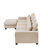 Anacelis 129.9" Square Arm Sofa Chaise,Modern Large L-Shape Feather Filled Sectional Sofa, Convertible Sofa Couch,sofa,couch-695406314