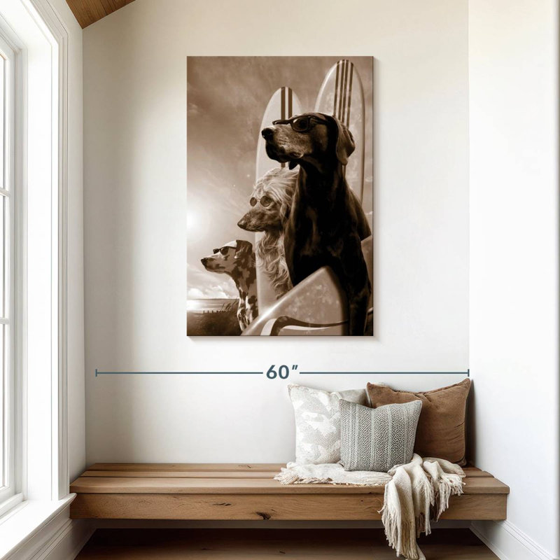 Ketti Surfing Dogs, 45" H x 30" W