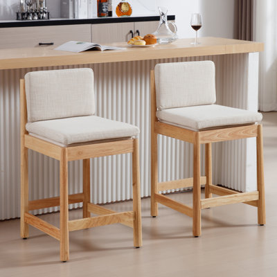  Tabourets de bar en bois à hauteur de comptoir de 26 po Alresford