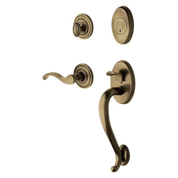 Logan Handleset with Single Cylinder Deadbolt and Door and Rosette