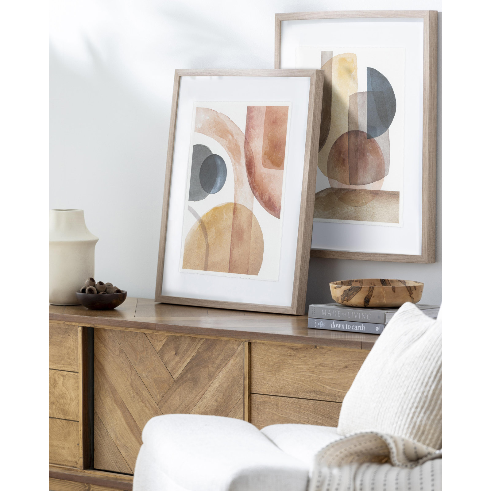 Abstract Geometry 2-Piece Painting