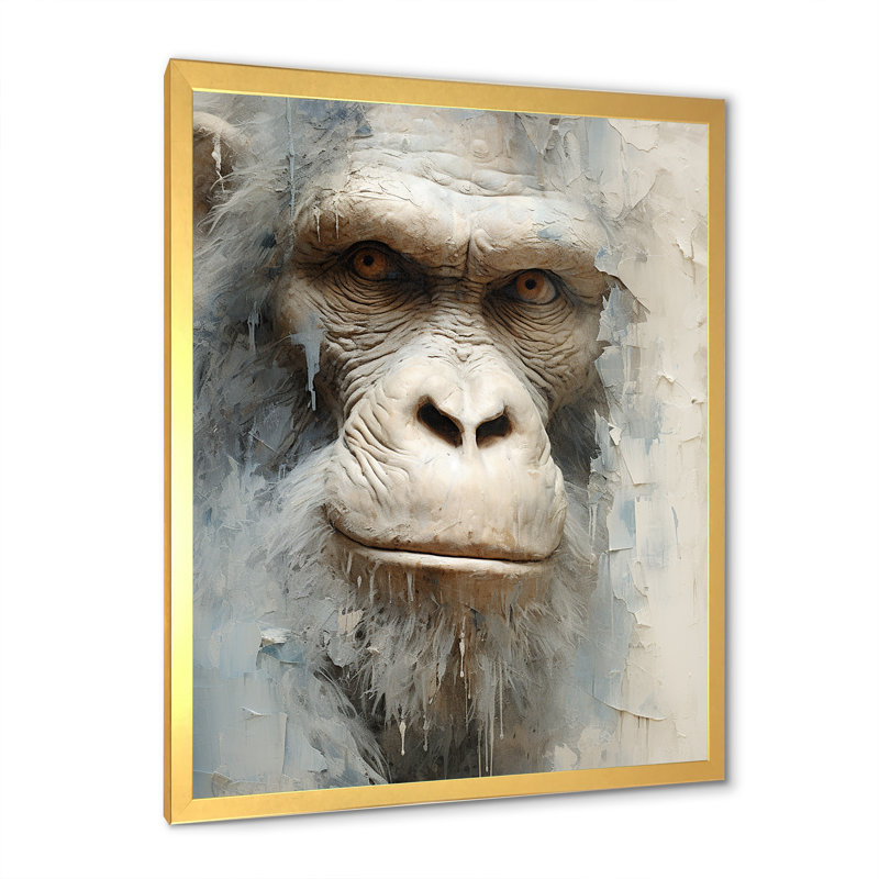 «Bigfoot Portrait I», reproduction d'art murale Bigfoot, H 44 po x l 34 po x P 1,5 po, Encadrement doré