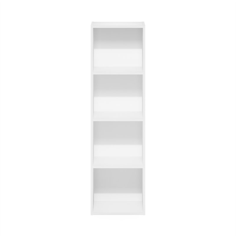 Cannice Bookcase, (4 Shelves) 41.7" H x 12" W x 9.3" D, Pink/White