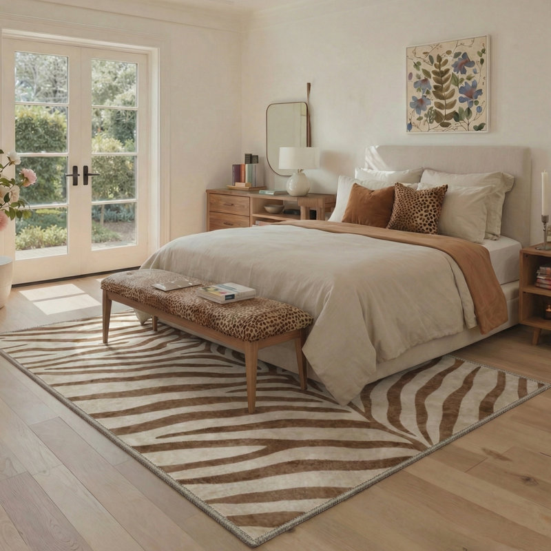 Tapis zébré Albertslund, Rectangle 8' x 10'