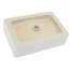 Lavabo de salle de bain rectangulaire en céramique blanche de qualité - type vasque, teinture, rectangulaire, design élégant, teinture