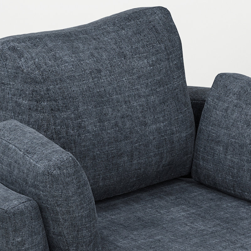 Fauteuil demi-tonneau pivotant de 42,1 po de largeur, Bleu très foncé