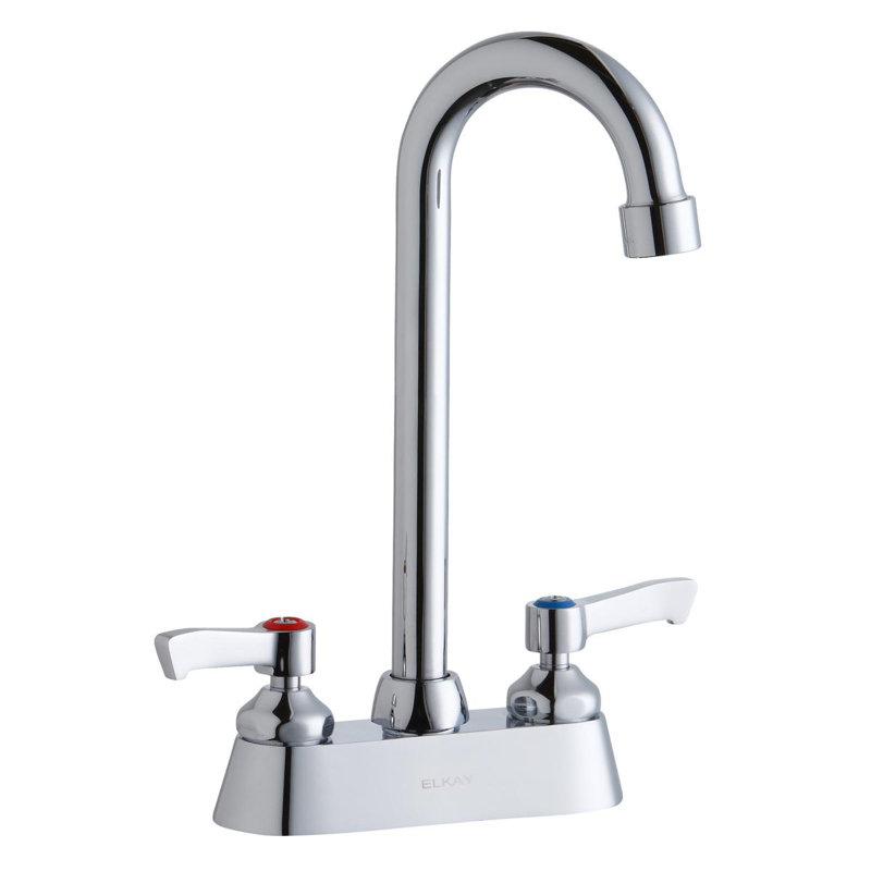 Pull Down Double Handle Kitchen Faucet With Deck Plate And Handles