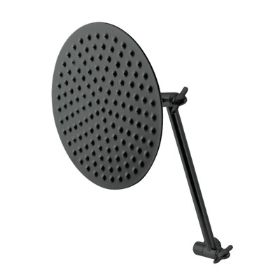 Pomme de douche ronde en laiton 7-3 / 4 po avec bras de douche réglable haut et bas Kingston