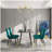 Black Modern Kitchen Dining MDF Table For Smart Home