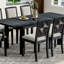 Ensemble de table de salle à manger extensible rustique de 84 pouces avec rallonge amovible de 24 pouces, 6 chaises de salle à manger rembourrées sans accoudoirs et 2 chaises rembourrées, 9 pièces, noir-886188679