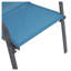 Ensemble de 6 chaises de patio bleues, chaises de jardin d'extérieur en polyester respirant recouvert de PVC, dossier et accoudoirs hauts pour patio, piscine, plage, cour - conception peu encombrante