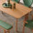 Log Style Premium Cherry Wood Dining Table Set