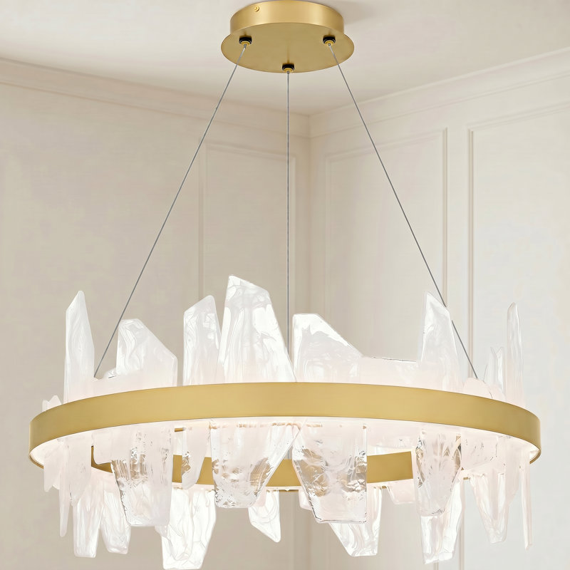 Aurelia Integrated LED Soft Chandelier, Gold