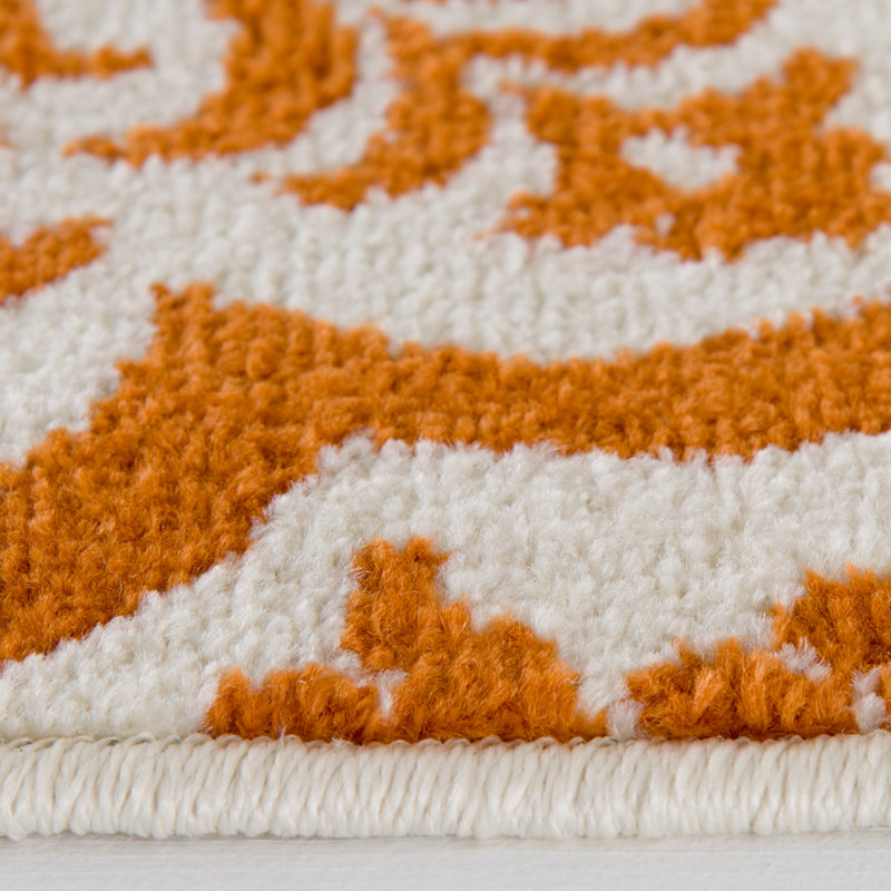 Tapis intérieur / extérieur orange Merdasa, Rectangle 7 pi 10 po x 9 pi 10 po