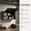 Armoire de rangement à outils murale en métal 29,6 pouces avec porte rabattable Bizoe, armoire verrouillable à vérin à gaz avec tablette réglable, acier robuste pour garage, atelier, sous-sol et cuisine, noir