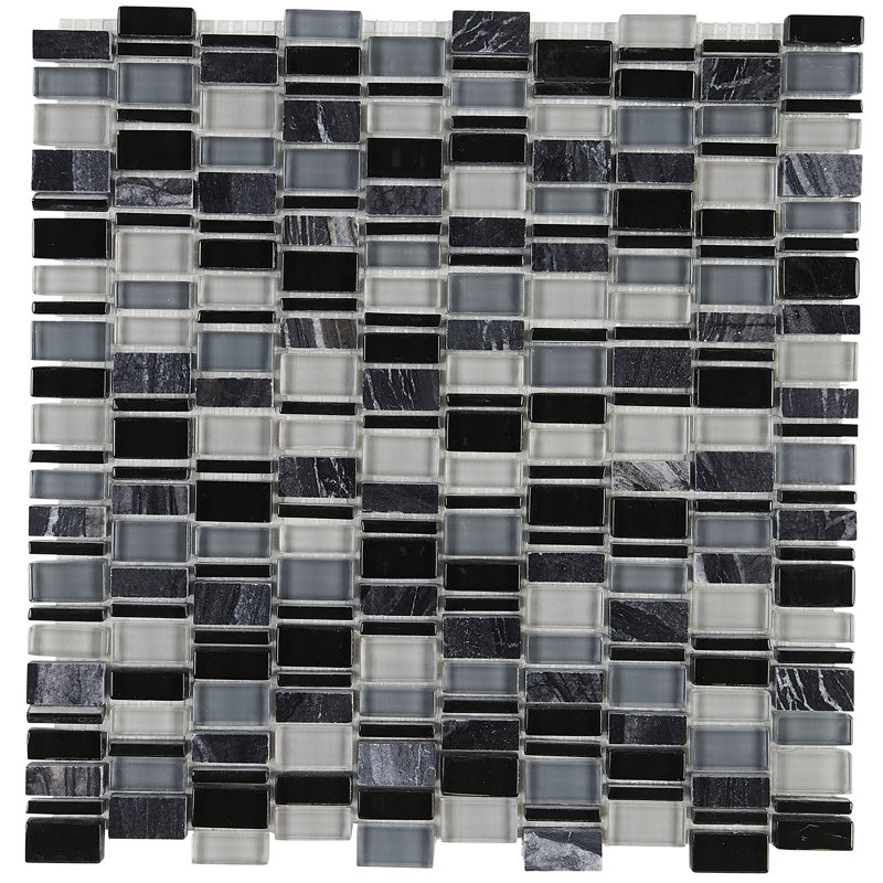Clio Daltile 1" x 1" Glass Mosaic Tile, Boreas