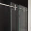 Porte de douche sans cadre de 56 à 60 po x H 76 po, porte de douche coulissante, avec cabine de douche en verre trempé épais de 3/8 po (10 mm) de qualité supérieure, couche facile à nettoyer à double face, finition chromée avec tampon
