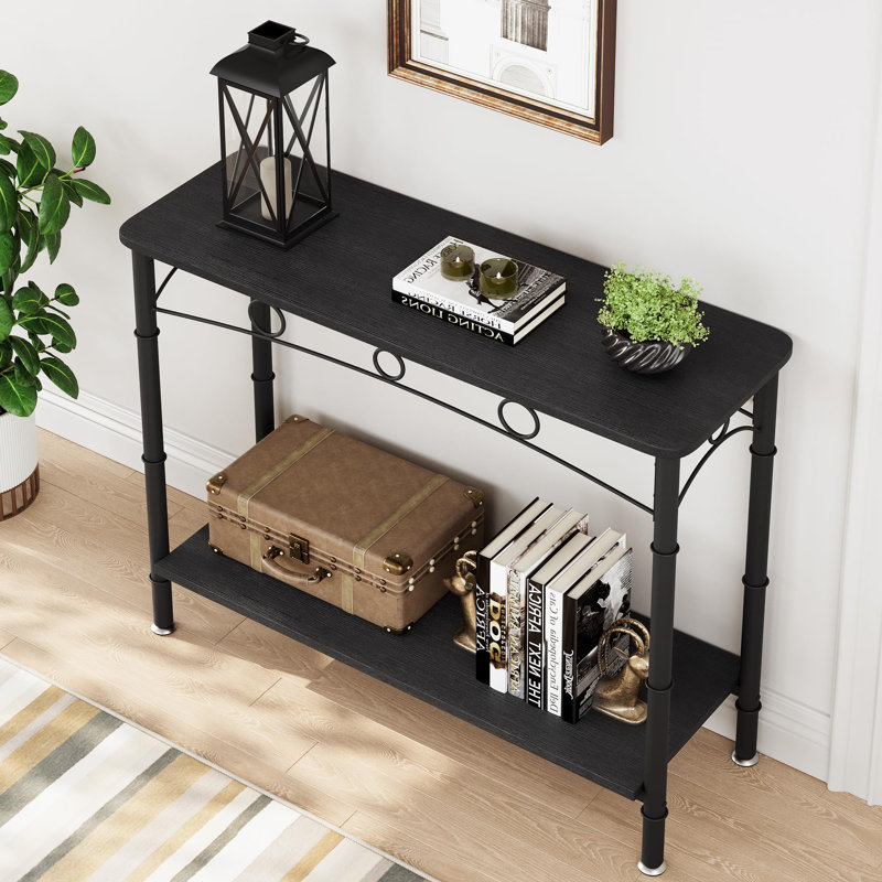 Console Shamella, H 31,8 po x l 31,5 po x P 11,8 po, Noir