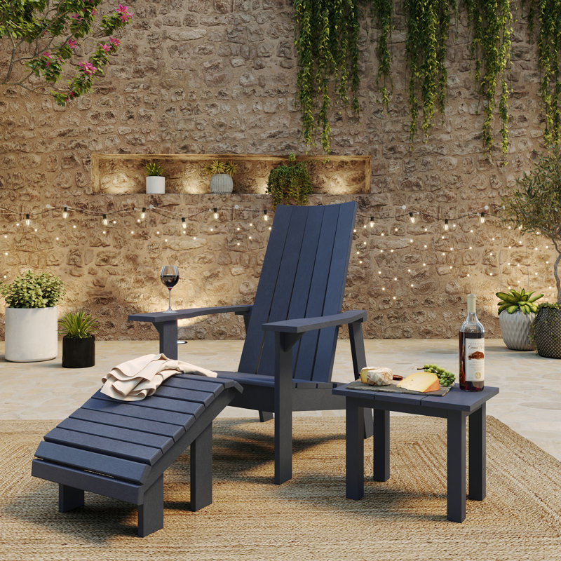 Repose-pieds Shay, Bleu marine atlantique