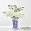 Vase hexagonal bleu Spode 10,5 "