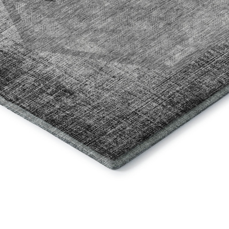 Premium Machine Washable Prisco Gray Rug, Runner 2'3" x 7'6"
