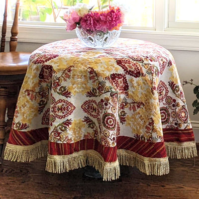 Jacquella Paisley Cotton Blend Tablecloth