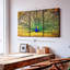 «Blue Peacock Flaunting Wall Art» sur toile-999376952