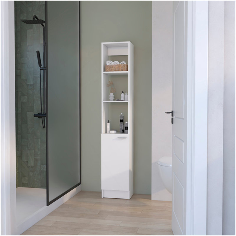 Linen Cabinet Marion, Bathroom, White, White