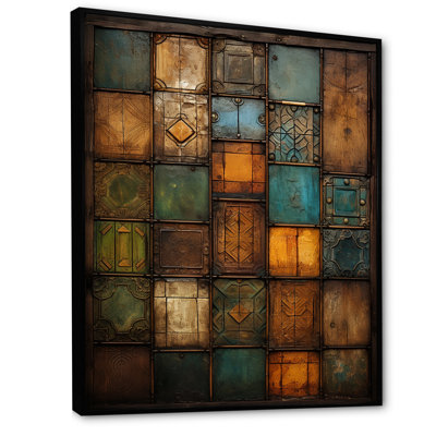 Green Stones Tiles III - Abstract Tile Wall Art