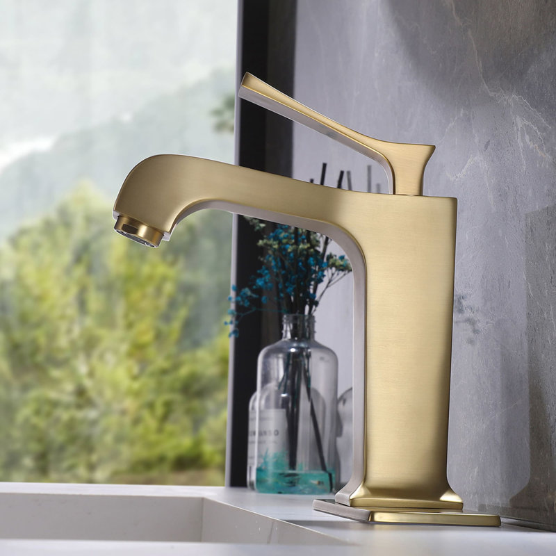Single-handle Bathroom Faucet, Brushed Gold
