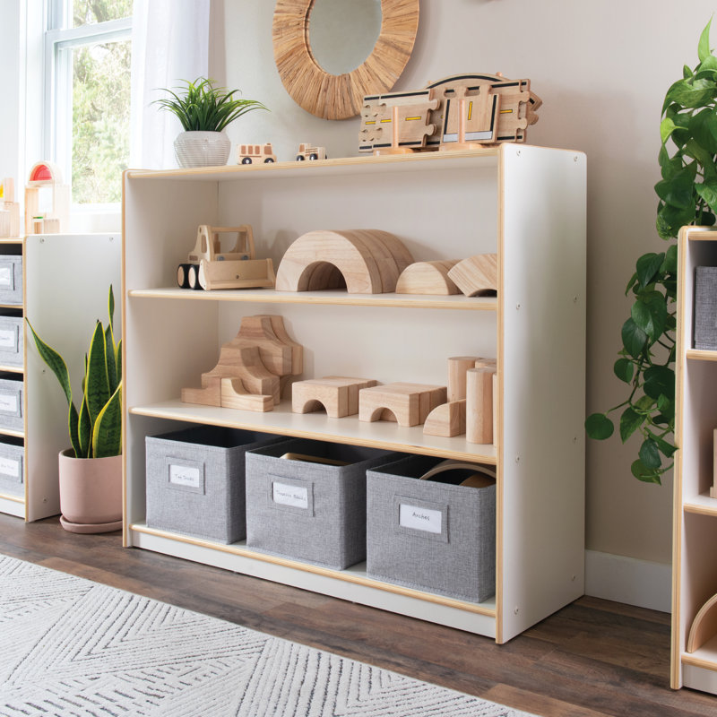Rangement ouvert à 3 tablettes EdQ Essentials, Blanc