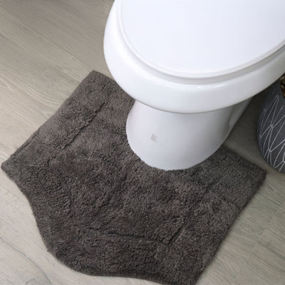Tapis pour salle de bain en U 100% coton Morissette Waterford, 20 po x 20 po, envers en latex vaporisé, tapis de salle de bain doux et absorbants, lavable à la machine