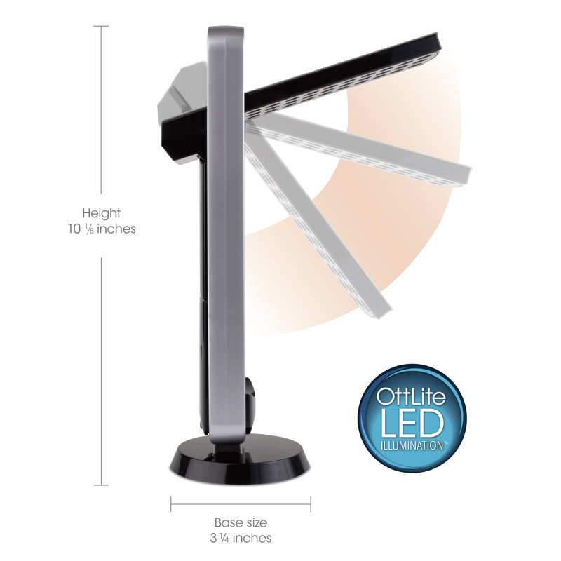 Black Cordless Adjustable LED Task Lamp, 10.125" Height