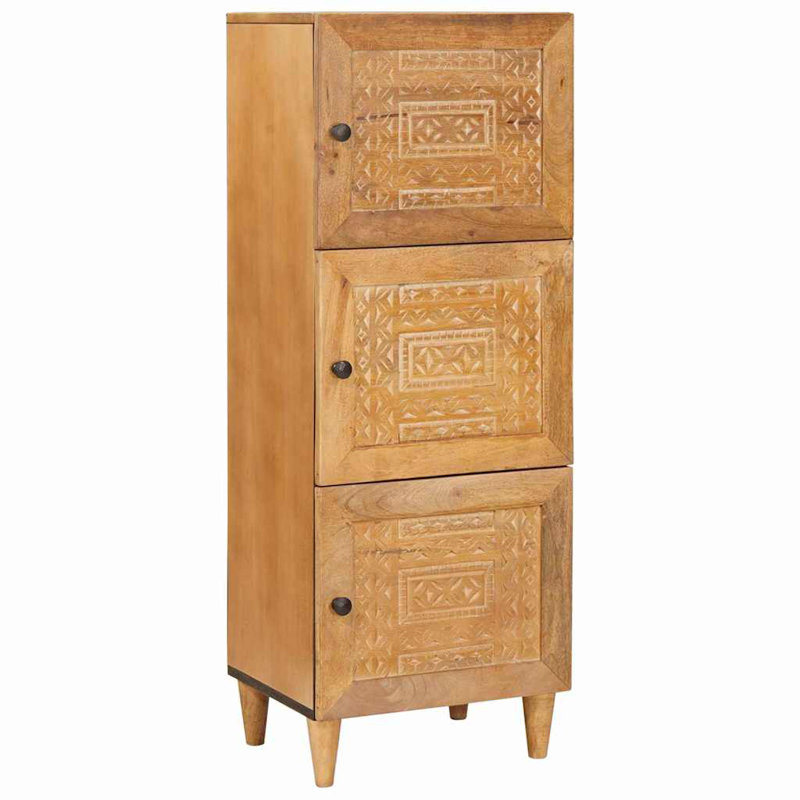 Solid Wood Rectangle Accent Cabinet, Brown