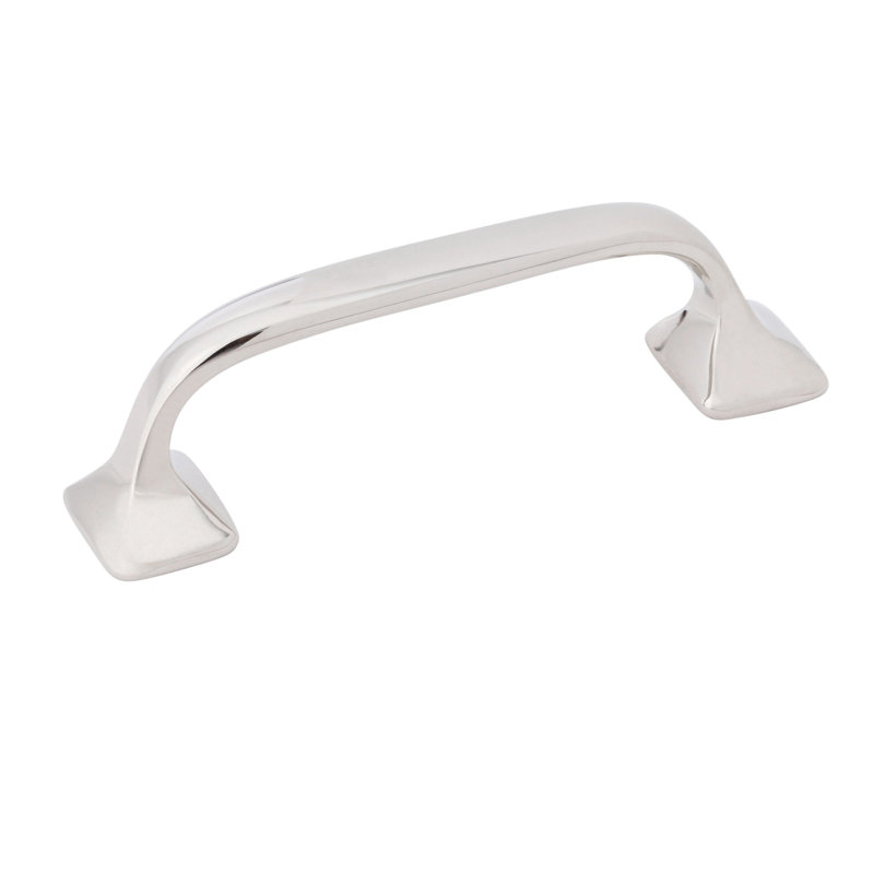Polished Nickel "Ren" Drawer Pull, 3.5" Centers