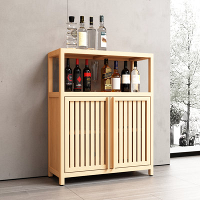 Rangement pour la maison - Salle de bain et salon 2 portes à persiennes Le système de tablettes autoportantes améliore l'esthétique des tablettes
