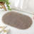 Yirddeo Bath Mat Oval Rug With Pom, Boho Rugs For Bedroom And Bathroom With Non Slip-810954223-810954220