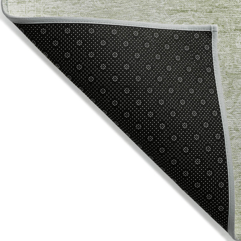 Tapis de sauge Xhevrie intérieur / extérieur lavable à la machine, Rond 8 pi