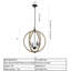 Lustre en globe 4 lumières 4 pièces