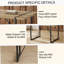 Ensemble table et chaises, table rectangulaire avec 6 chaises d'appoint rembourrées-2075059230-2075059425
