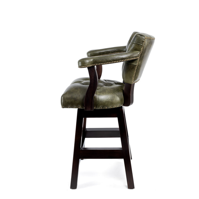Trophy Tufted, Green, Bar Stool (30" Seat Height)