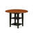5 Piece Dining Set Includes a Round Dining Room Table with Dropleaf & Shelves and 4 Kitchen Chairs, Black & Cherry-400272935-386459555