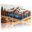 «Landscape & Nature Mountain Landscape with Trees and Lake Reflection», ensemble de 3 impressions d'art sur toile-1822494181