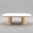 Jasmarie 51.2" x 25.6“ Oval Sintered Stone Top and Solid Oak Base Coffee Table